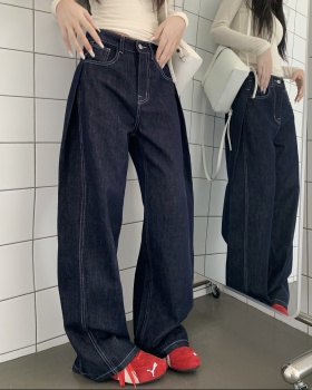 American style jeans wide leg pants for women