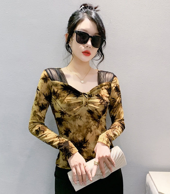 Fashion slim small shirt bottoming T-shirt for women