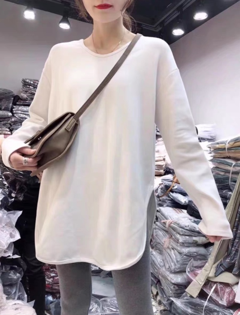 Loose bottoming shirt long T-shirt for women