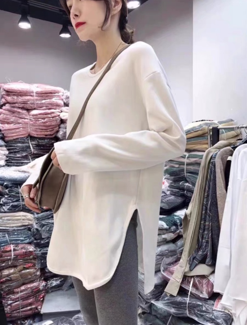 Loose bottoming shirt long T-shirt for women