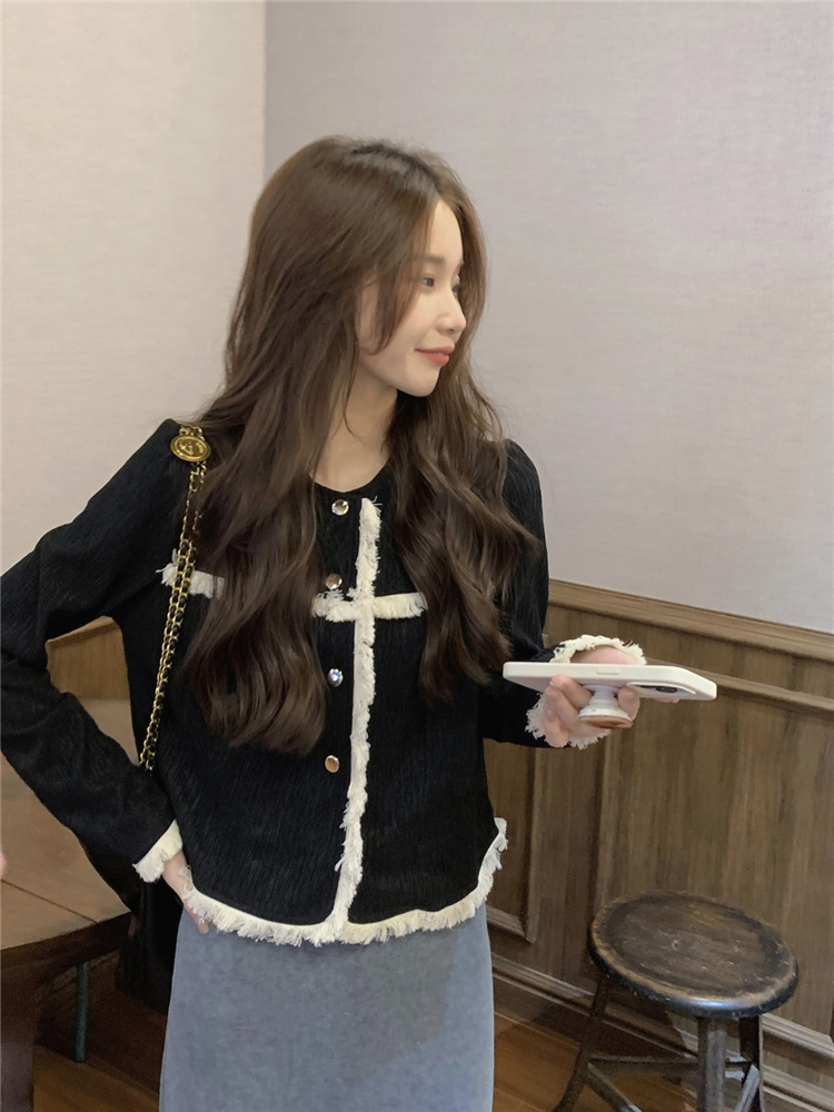 Long sleeve temperament jacket France style tops