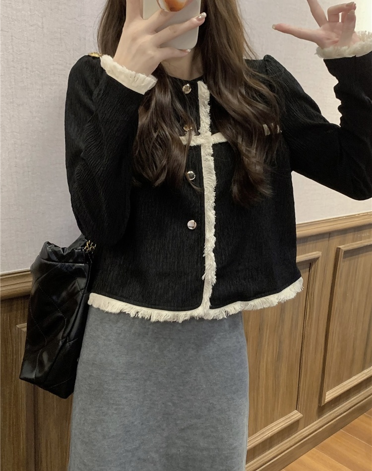 Long sleeve temperament jacket France style tops