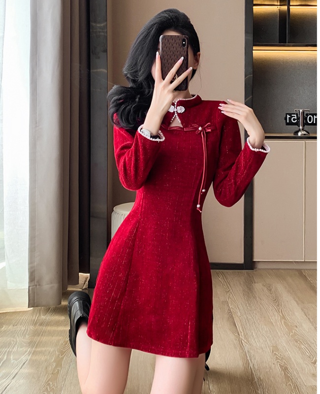 Temperament retro dress slim cheongsam for women