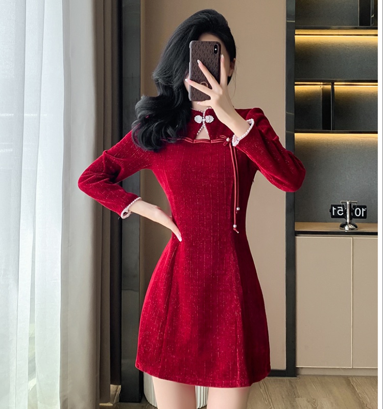 Temperament retro dress slim cheongsam for women