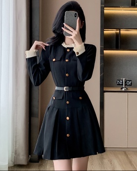 Commuting France style retro autumn dress for women