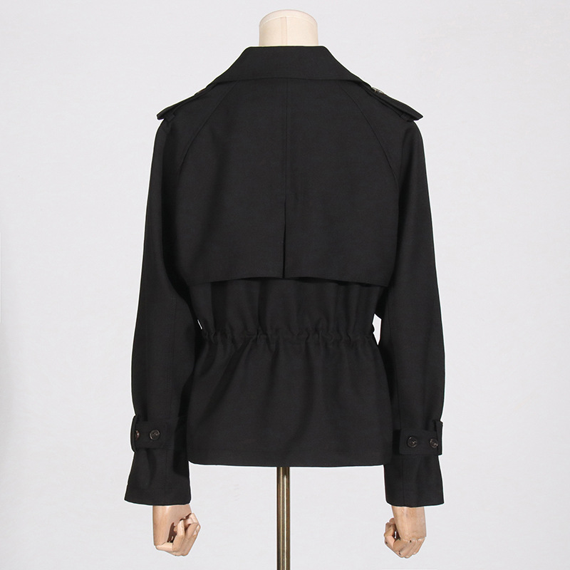 Lapel long sleeve coat personality jacket for women