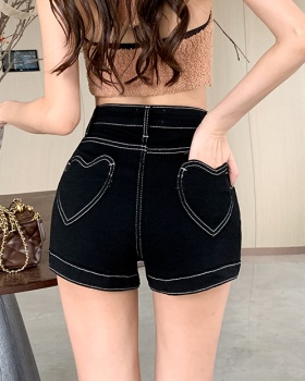 Elasticity spicegirl shorts package hip short jeans