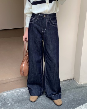 Retro high waist straight pants Casual Korean style pants