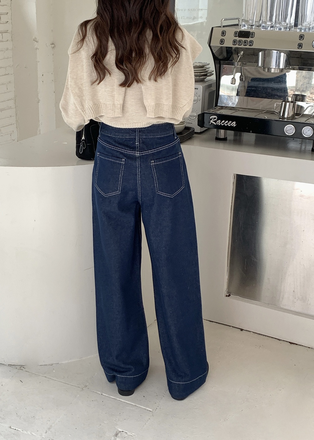 Retro high waist straight pants Casual Korean style pants