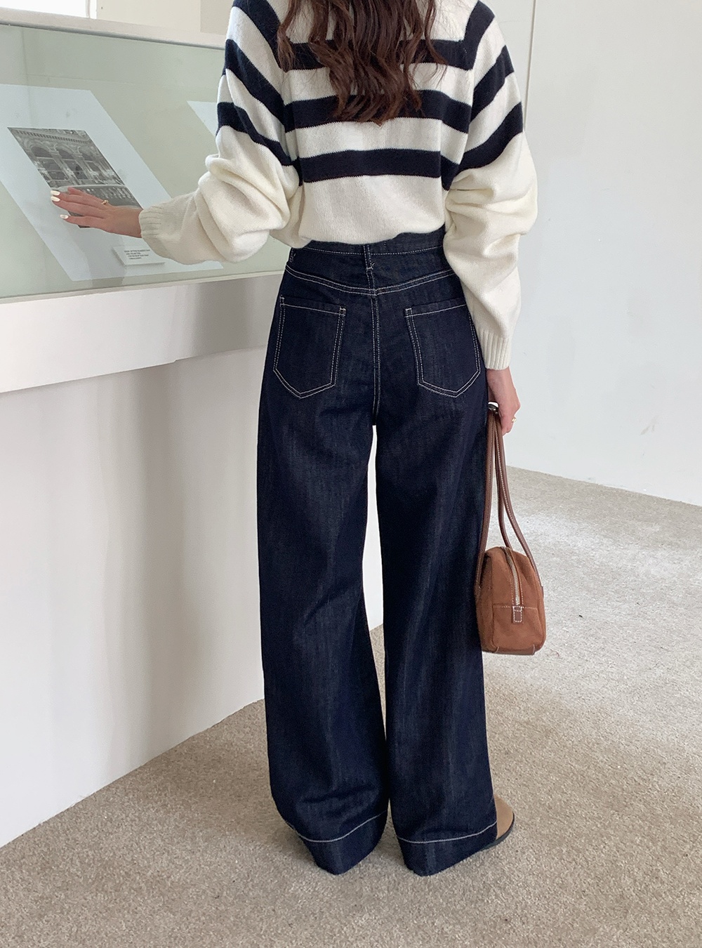 Retro high waist straight pants Casual Korean style pants