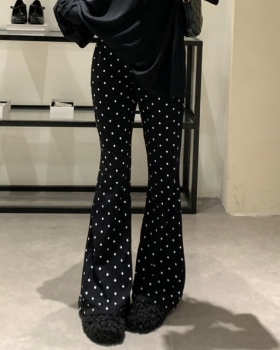 Show high polka dot slim autumn flare pants