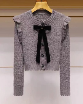 Autumn and winter bow cardigan Korean style sweater