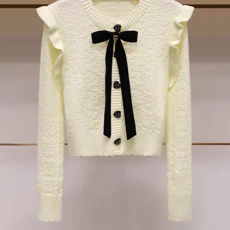 Autumn and winter bow cardigan Korean style sweater