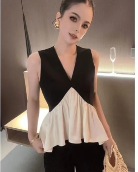 Korean style all-match fashion fold shirt for women