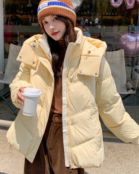 Short cotton coat hooded bread clothing for women