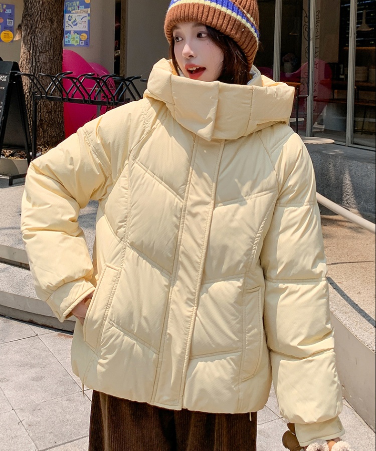 Short cotton coat hooded bread clothing for women