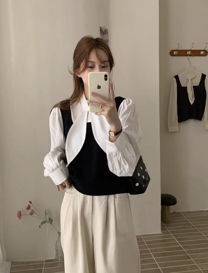 Frenum Western style shirt Korean style tops for women