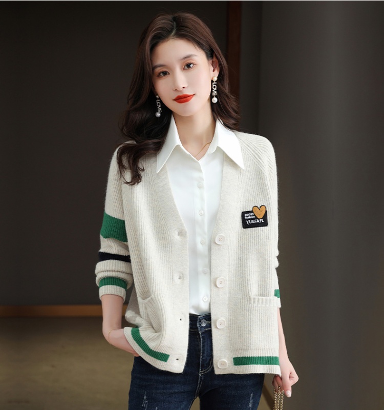 Cashmere cardigan spring and autumn coat for women