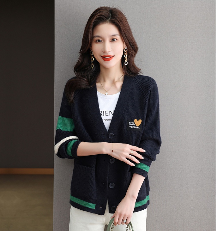 Cashmere cardigan spring and autumn coat for women