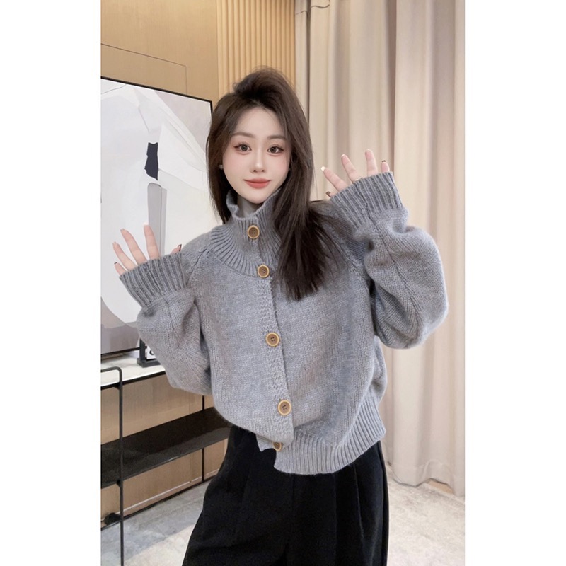 Fashion knitted slim cardigan autumn Korean style sweater