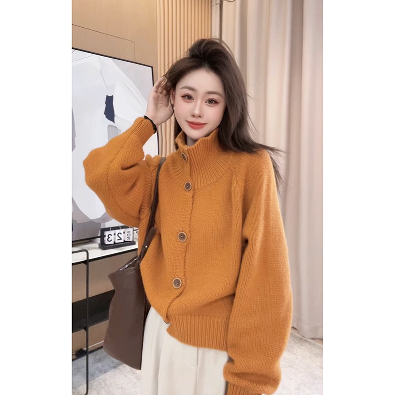 Fashion knitted slim cardigan autumn Korean style sweater