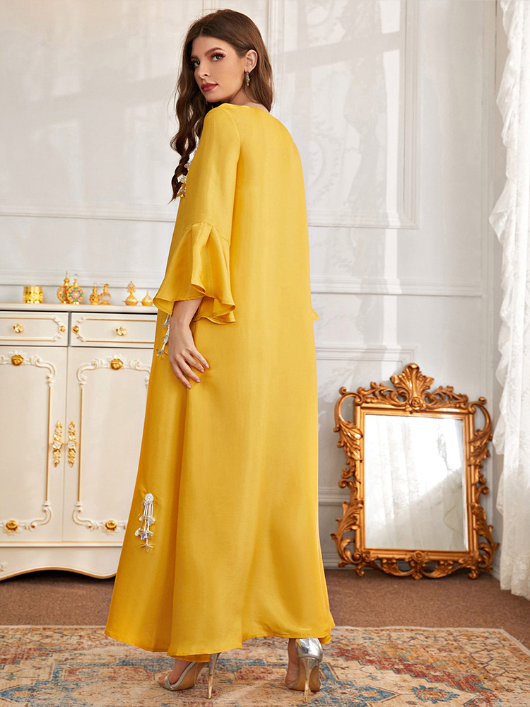 Simple sequins slim dress beading pure robe