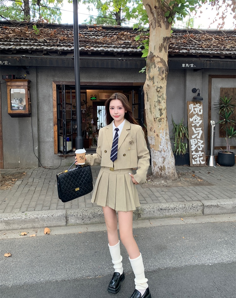 College style business suit skirt 2pcs set for women