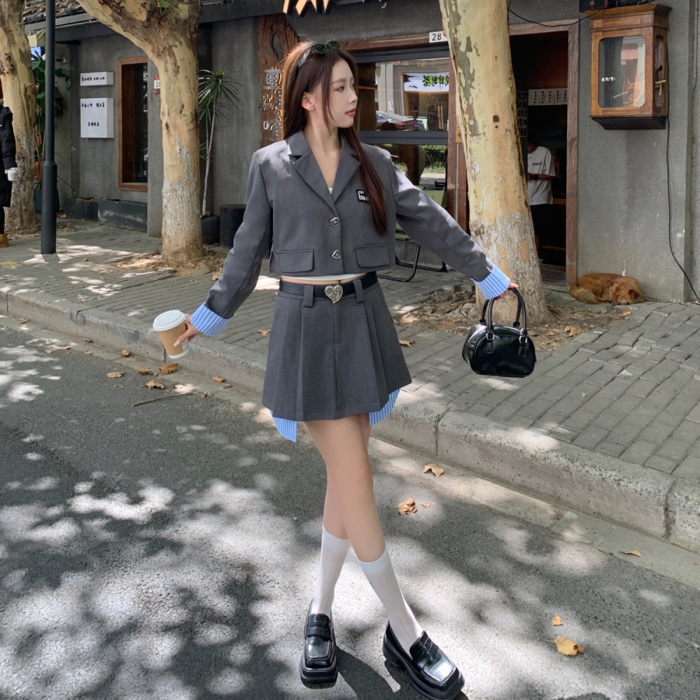 Western style skirt autumn business suit 2pcs set