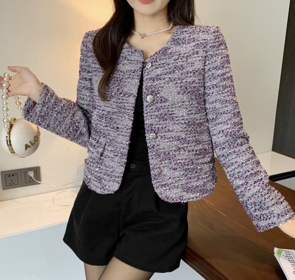 Chanelstyle coarse flower sequins ladies jacket