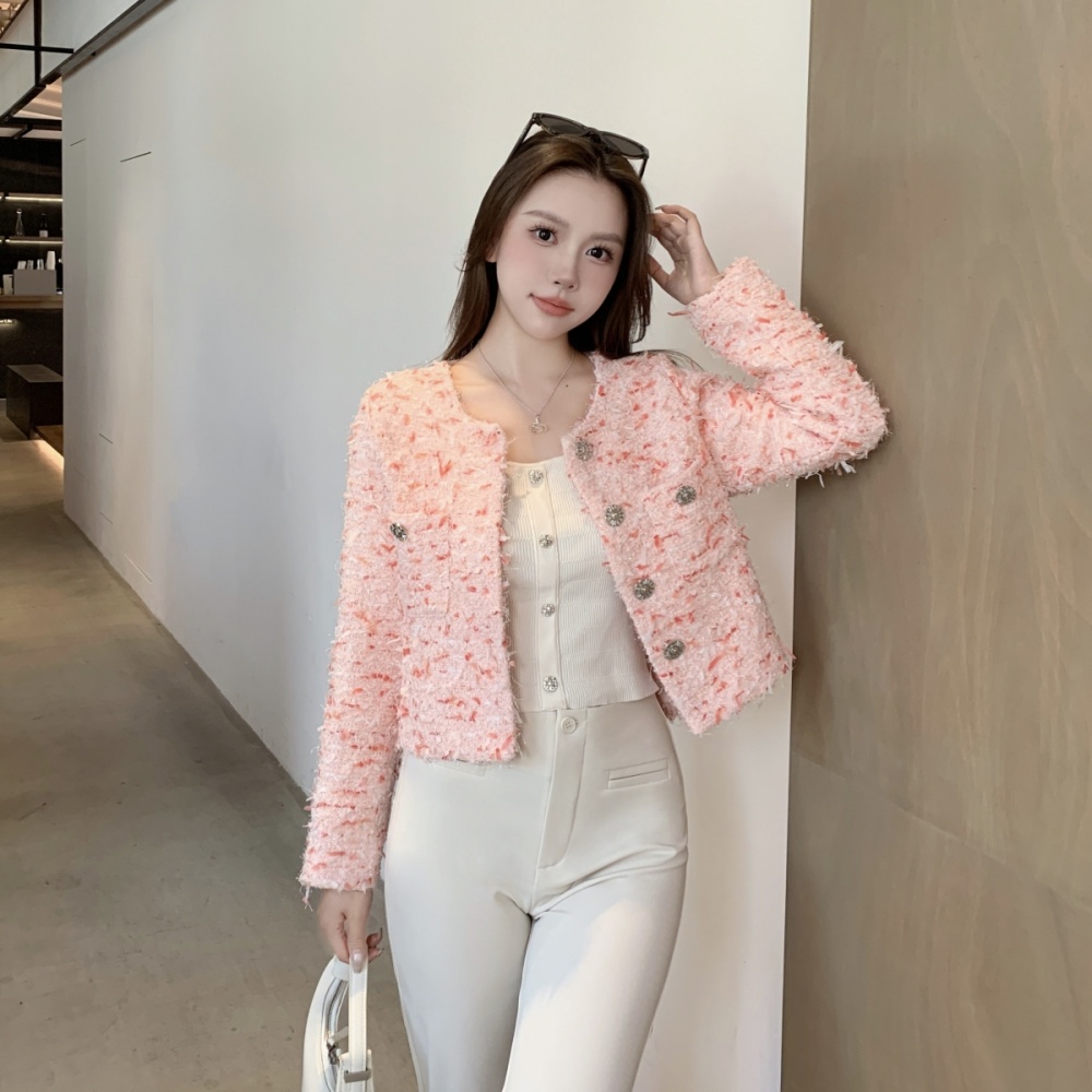 Chanelstyle ladies tops sweet jacket