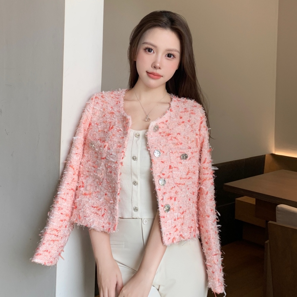 Chanelstyle ladies tops sweet jacket