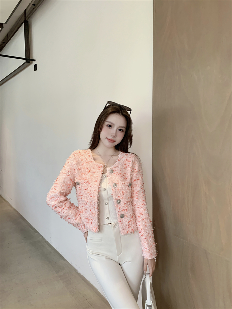 Chanelstyle ladies tops sweet jacket