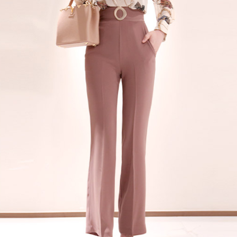 High waist spring and autumn pants slim long pants