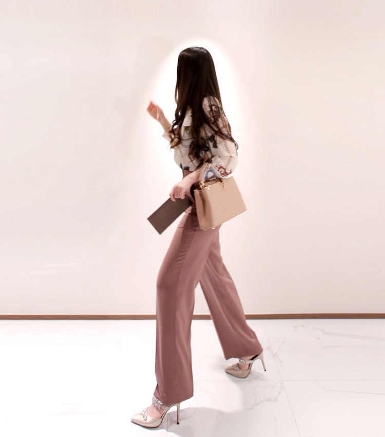 High waist spring and autumn pants slim long pants