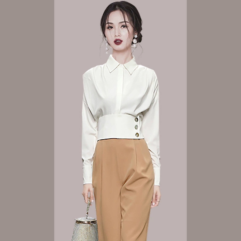 Temperament Western style pants 2pcs set for women