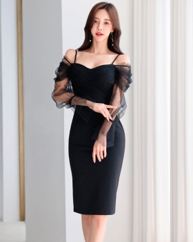 Autumn fashion Korean style package hip slim dress