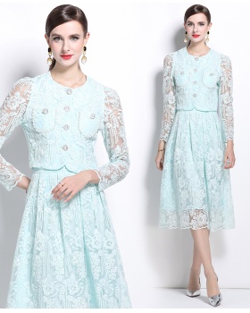 Lace temperament chanelstyle skirt 2pcs set