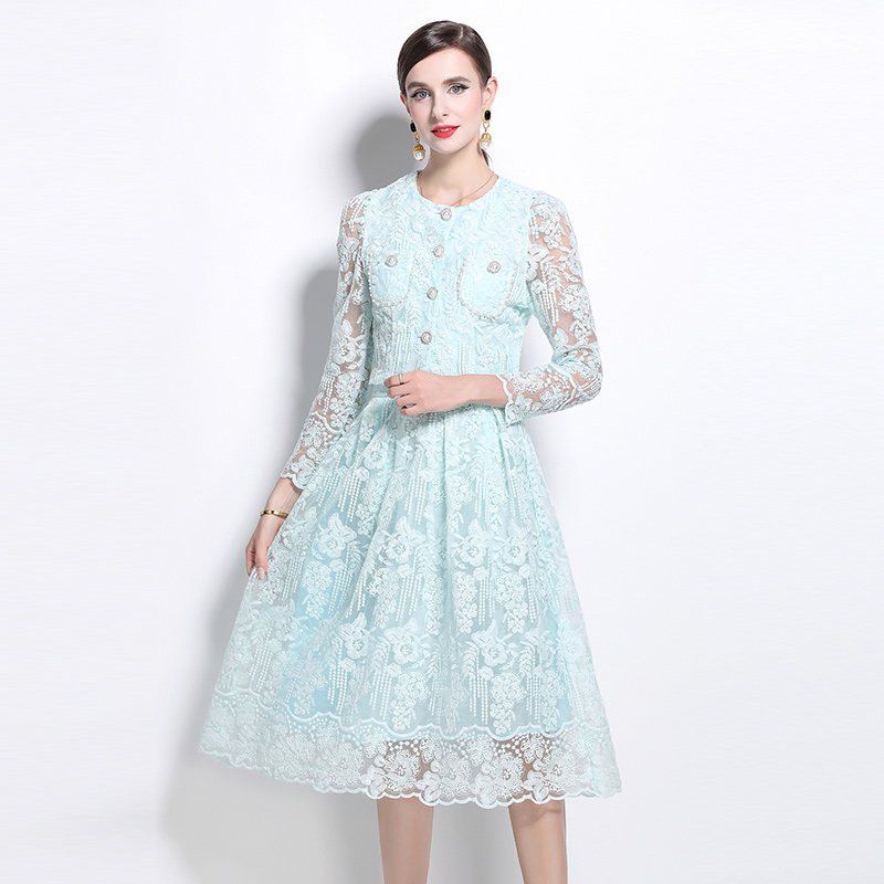 Lace temperament chanelstyle skirt 2pcs set