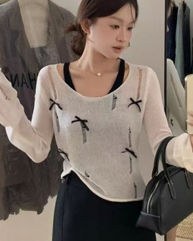 Sling trumpet sleeves sweater autumn vest for women