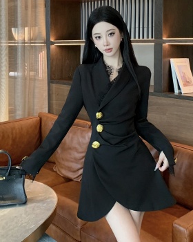 Lapel dress autumn and winter business suit