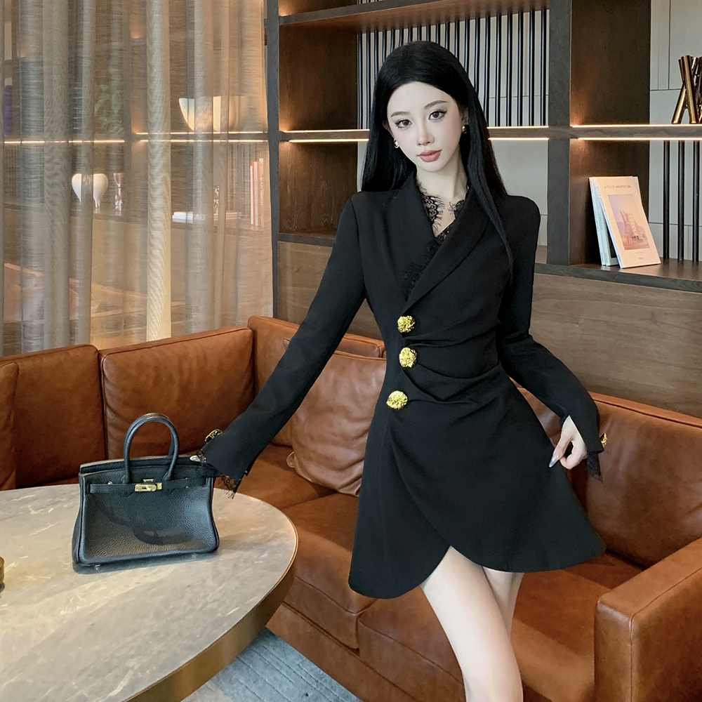 Lapel dress autumn and winter business suit