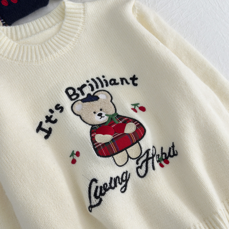 Cherry cubs tops autumn and winter sweater for women