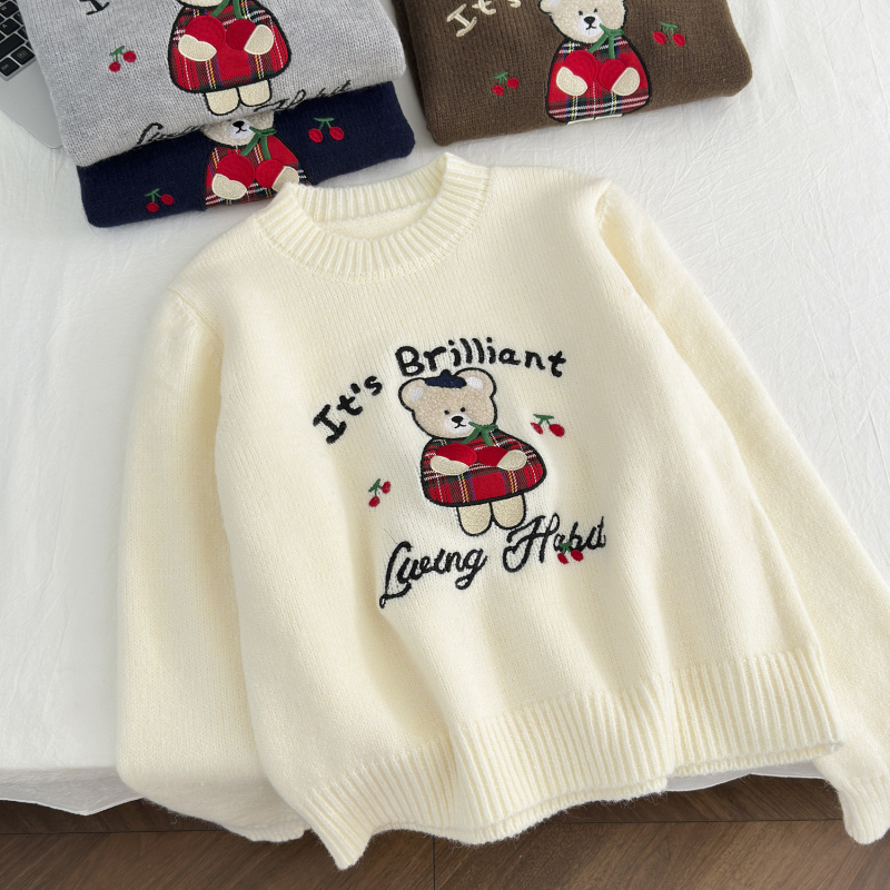 Cherry cubs tops autumn and winter sweater for women