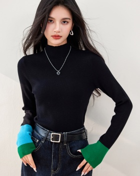 Cuff slim sweater autumn long sleeve tops for women