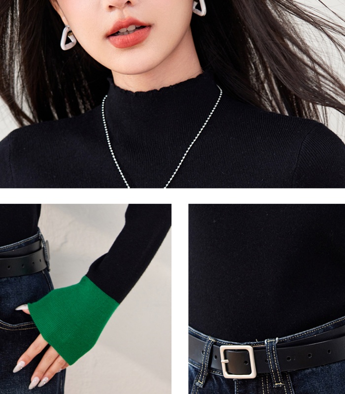 Cuff slim sweater autumn long sleeve tops for women