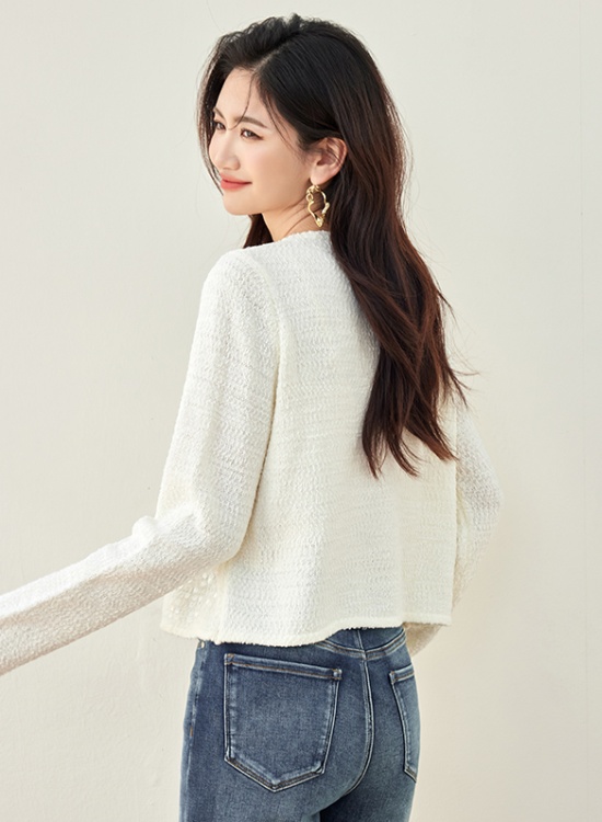 Autumn long sleeve V-neck tops irregular knitted cardigan