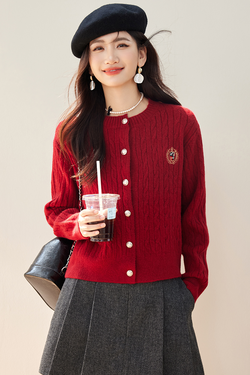 Knitted sweater loose cardigan for women