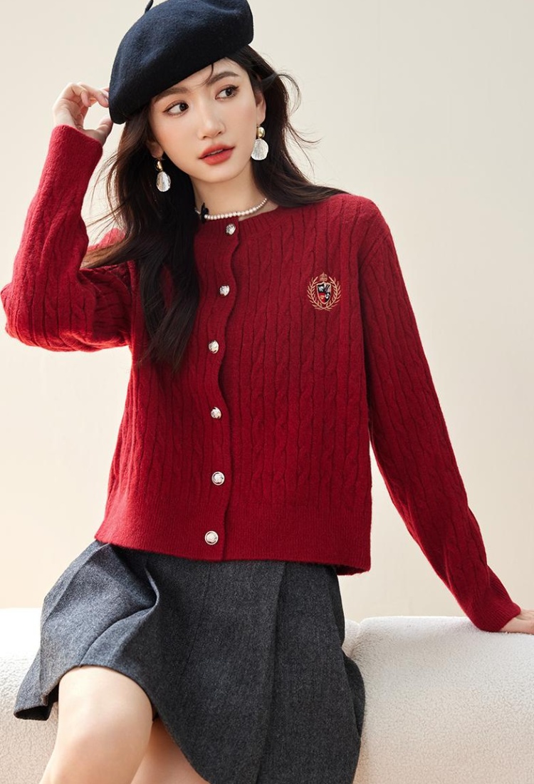 Knitted sweater loose cardigan for women