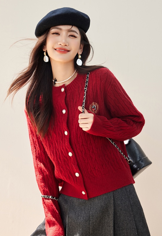 Knitted sweater loose cardigan for women