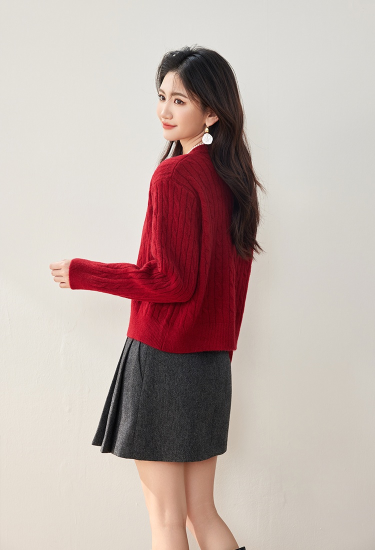 Knitted sweater loose cardigan for women